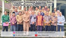 Penyerahan Pendamping Kalurahan Budaya kepada Kalurahan Giripurwo Tahun 2023